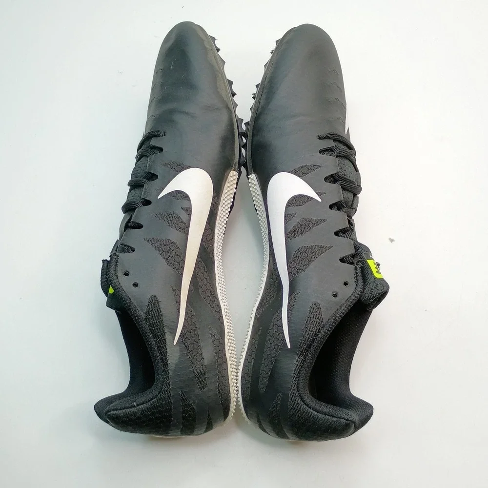 Nike Zoom Rival S 8 Racing Spikes Men Size 12 Black White Track Shoes